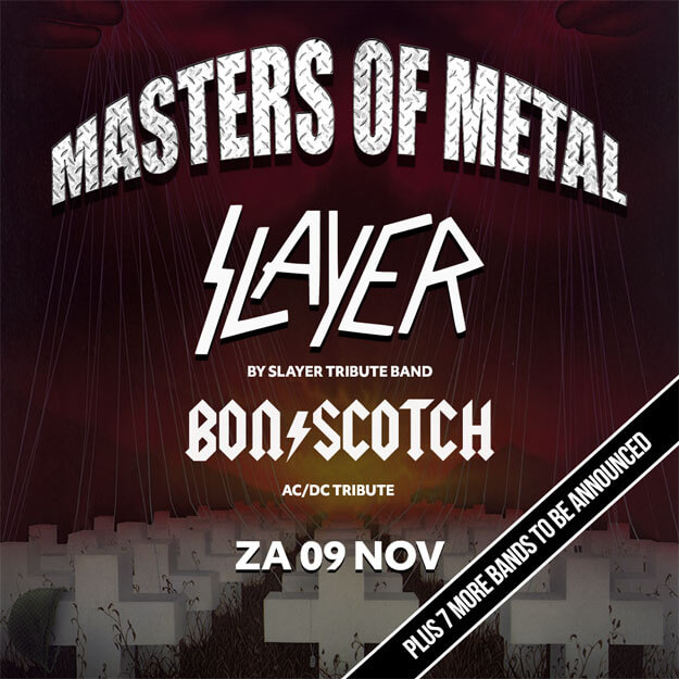 masters of metal, uden, de pul, zaterdag 9 november 2024, bon scotch, ac/dc tribute, slayer coverband, plus 7 more bands tba